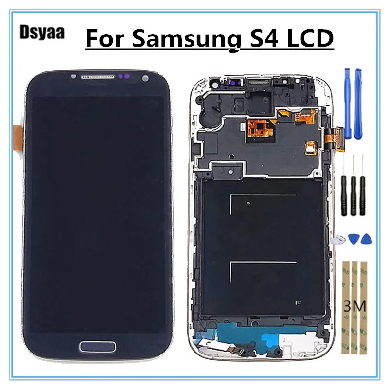 5 дюймов, может использоваться для samsung Galaxy S4 I9500 9505 9500, ЖК-дисплей, сенсорный дигитайзер, экран с рамкой