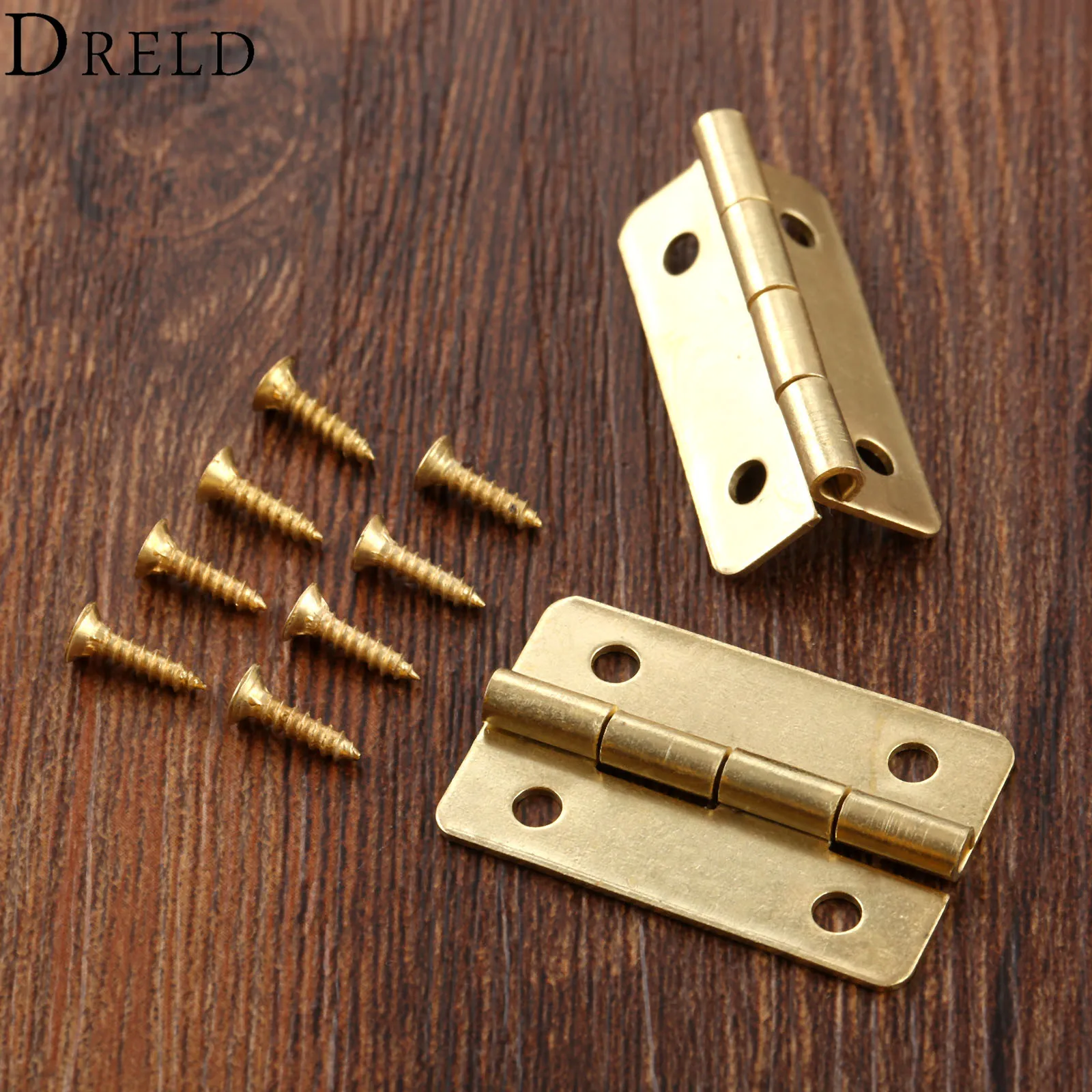Goede DRELD 10 stks 30*21mm Mini Deur Kast Scharnieren Meubelbeslag Sieraden Dozen Kleine Decoratieve Kast Scharnier Meubels hardware