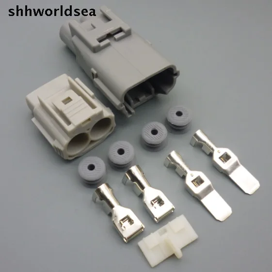 shhworldsea 4Sets 2 pin 7.8MM high power car auto wire connector jacket