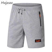 Плюс Размеры быстросохнущие Для мужчин мужские шорты в повседневном стиле свободные шорты джоггеры Летний дышащий, высокой эластичности однотонный мужской с карманами с эластичной резинкой на талии