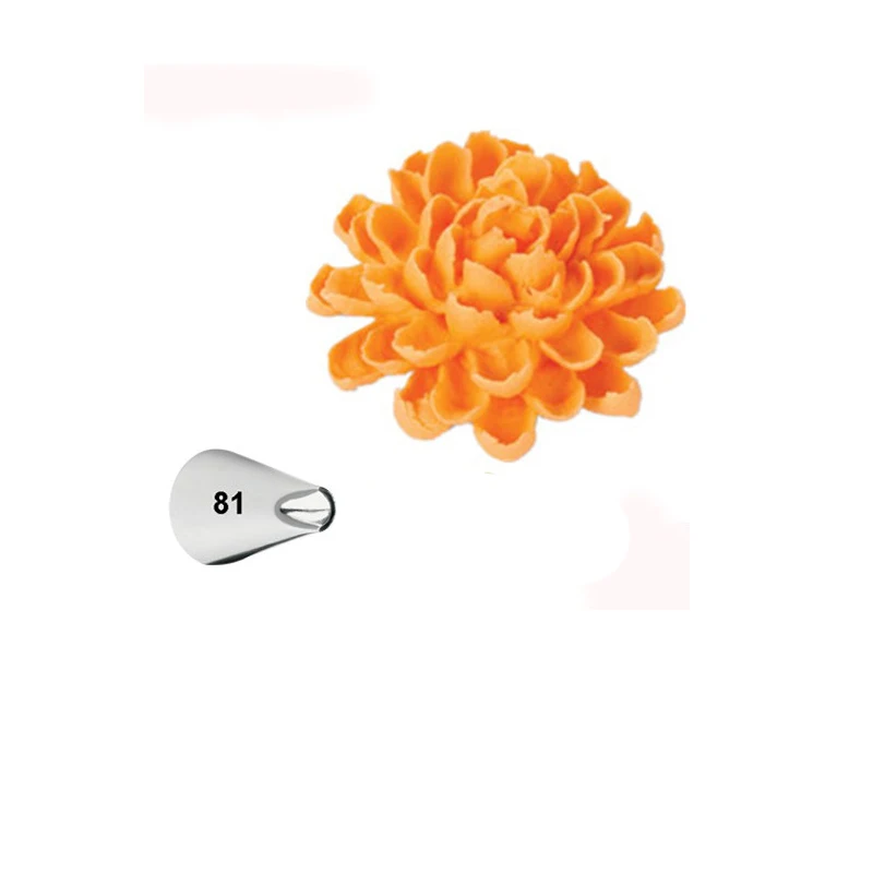 

#81 Chrysanthemum cake decorating icing tips Flower Piping patisserie nozzles sugarcraft tools baking accessories KH083