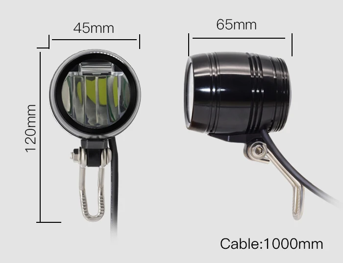 Onature электрический велосипедный фонарь с Bluetooth динамик Рог EBike передний свет 120 lux DC12V 36V 48V 60V 80V светодиодный ebike свет