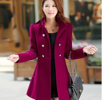 

2016 new women coat slim long limited sale real whom winter cloth coat of cultivate dress, summer fall woolen cloth coat Full