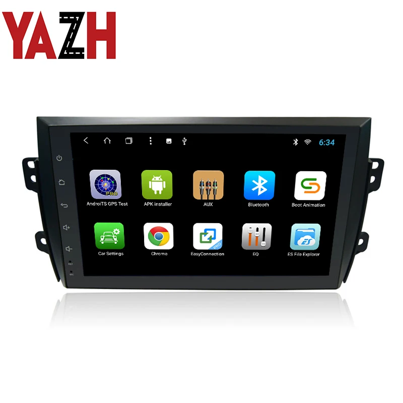 Cheap YAZH 2 din car stereo gps navigation for Suzuki SX4 2009 2010 2011 2012 2013 multimedia radio with Android 8 Core no dvd player 1