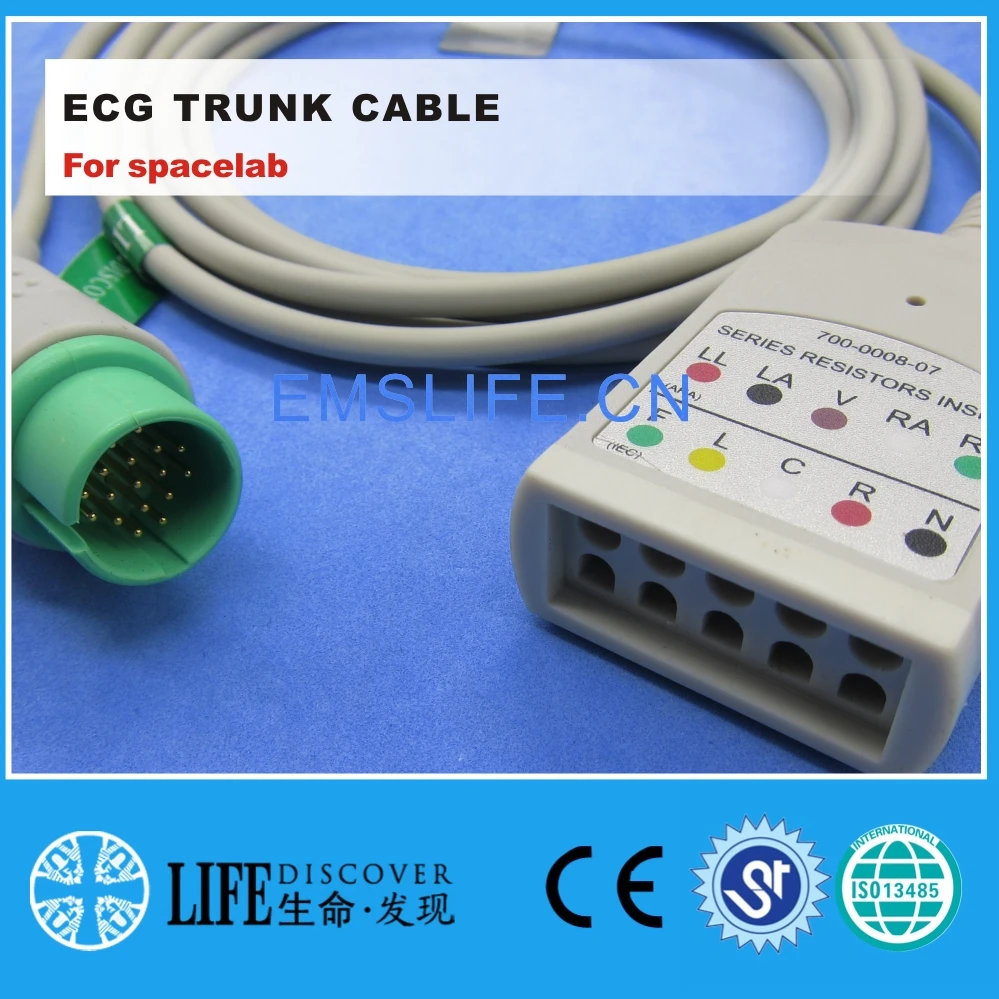ECG 5-leads trunk cable For spacelab patient monitor |