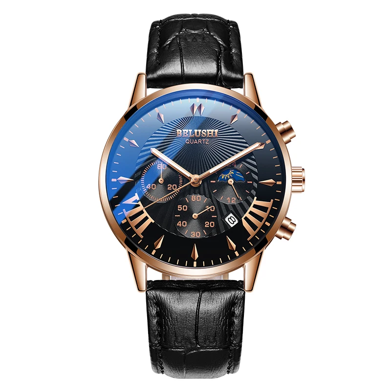 Мужские часы Топ люксовый бренд мужские наручные часы модные кварцевые часы мужские спортивные водонепроницаемые часы мужские часы с хронографом 43 - Color: G542-HGGH