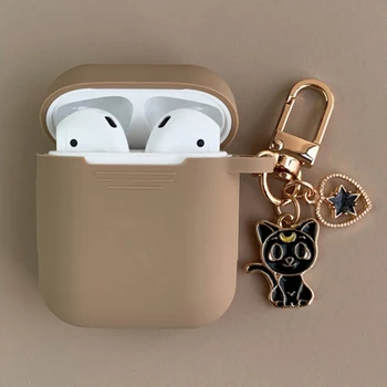 

Cute Cat Heart Decoration Silicone Case for Apple Airpods 1 2 Accessories Bluetooth Earphone Protective Cover Headphone Box Bag