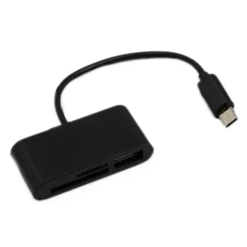 

USB Connection Kit HUB SD Micro-SD Card Reader Adapter For OTG Mobile Phone