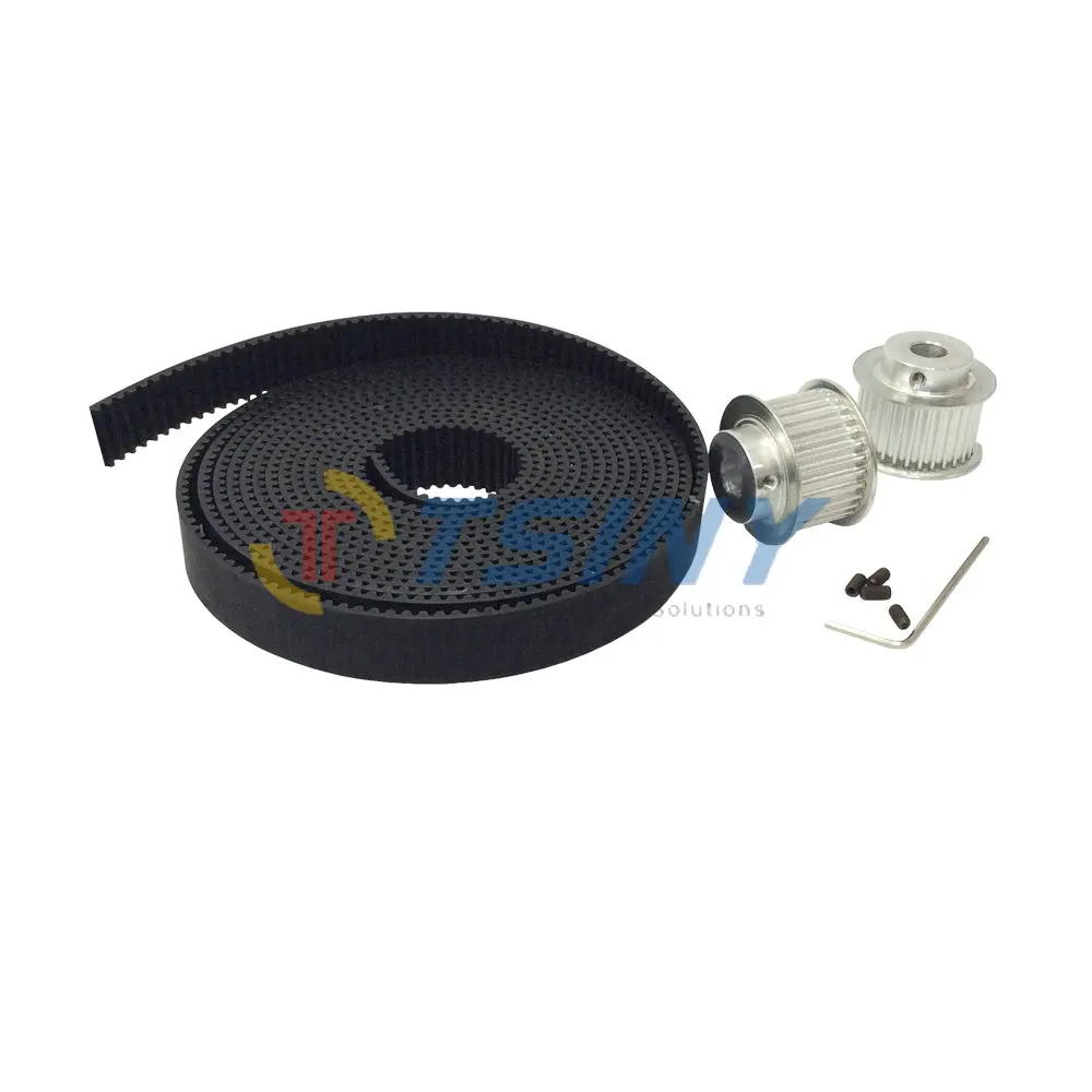 

3 Meters HTD 3M Open Ended PU Timing Belt Belt Width 15mm Pitch 3mm +3M Pulley Wheel Bore 8mm 12mm Teeth Number 40