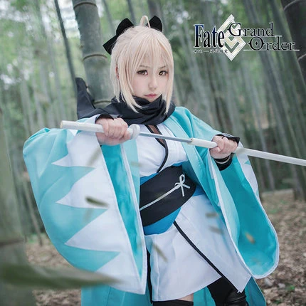Аниме Fate Grand Order Okita Souji Sakura Saber карнавальный костюм Artoria Pendragon для Хэллоуина |