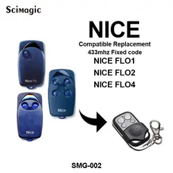 1 шт. для NICE FLO1 FLO2 FLO 4 пульта дистанционного управления 433,92 мГц фиксированный код, NICE FLO2 управление воротами/Удаленный гараж/гараж команда/433
