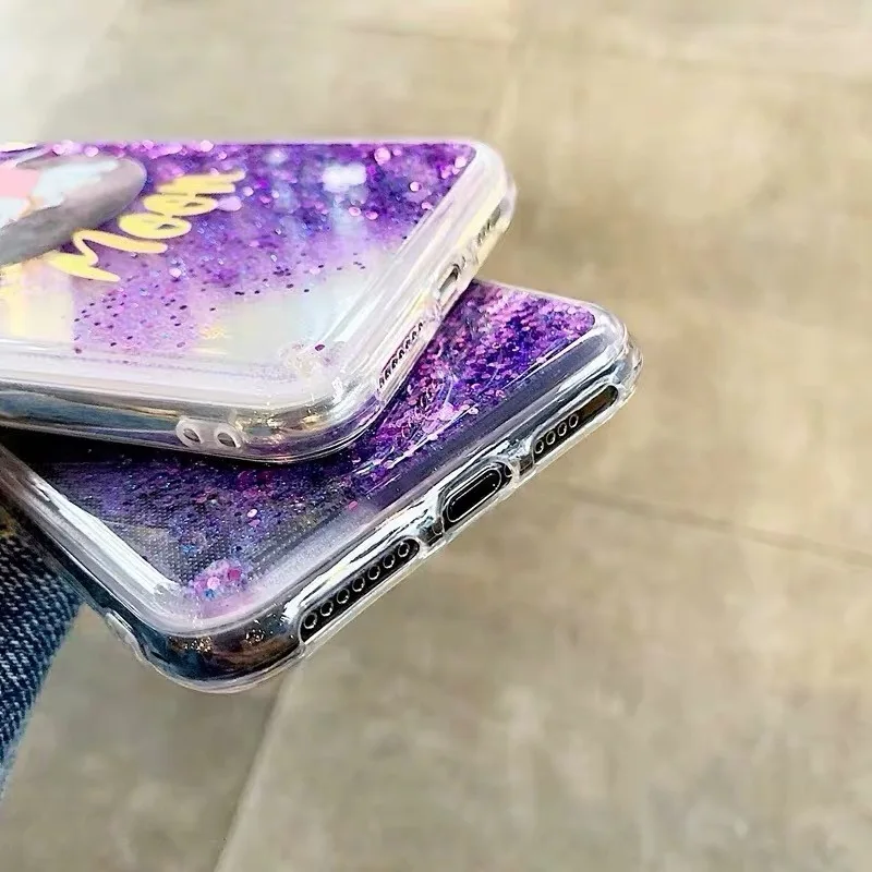 Bling Glitter Liquid Fly Moon Elephant Clear Soft Case Cover sfor Huawei P30 P Smart P20 Lite Honor V10 V20 8X Y7 Y9 2018 Coque  (6)