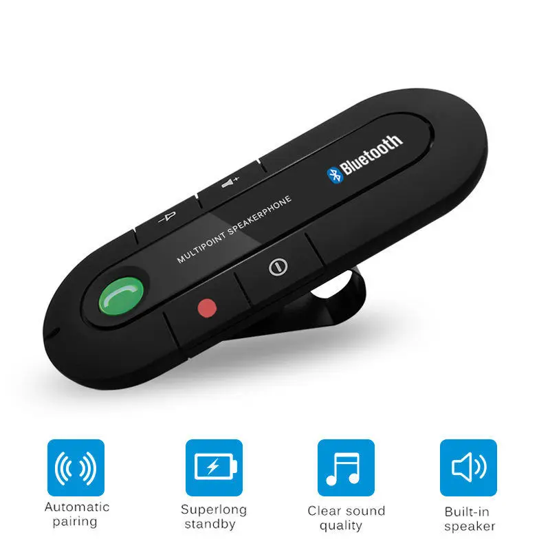 Автомобильный Bluetooth 4,1 автомобильный динамик громкой связи Bluetooth автомобильный комплект беспроводной солнцезащитный козырек bluetooth-приемник музыкальный плеер