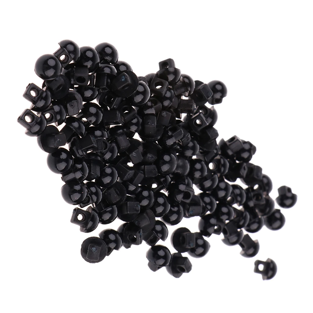 200 Pieces Hemispheric Shape Sewing Crafts Button for Toys Eyes Nose Ornaments Doll Making Supply DIY Apparel Sewing Buttons