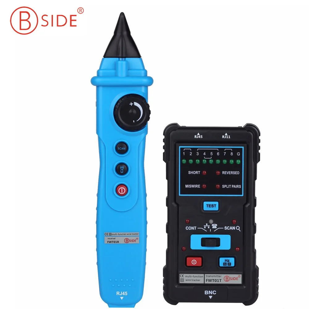 

BSIDE FWT01 Multi-function Handheld Network Lan cable Tester rj45 rj11 Ethernet Telephone Line Tracker Finder