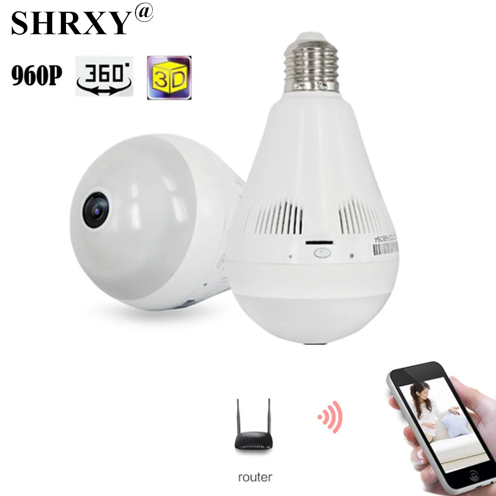 Bulb Light Wireless IP Camera Wi-fi FishEye 960P 360 Degree Mini CCTV Camera Home Security WiFi Camera 48Led Panoramic Camcorder Bulb Light Wireless IP Camera Wi-fi FishEye 960P 360 Degree Mini CCTV Camera Home Security WiFi Camera 48Led Panoramic Camcorder