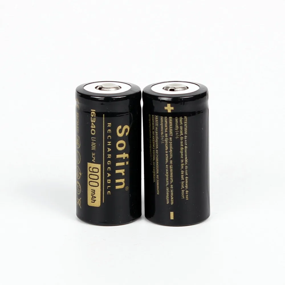 Sofirn 16340 900mah литиевая аккумуляторная батарея 3,7 v 900mah батареи для фонарика эко-ионная защита от перезаряда