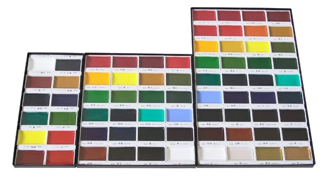 ZIG Kuretake Твердые акварельные краски в наборе свободно растворимые профессиональные краски использовать Япония