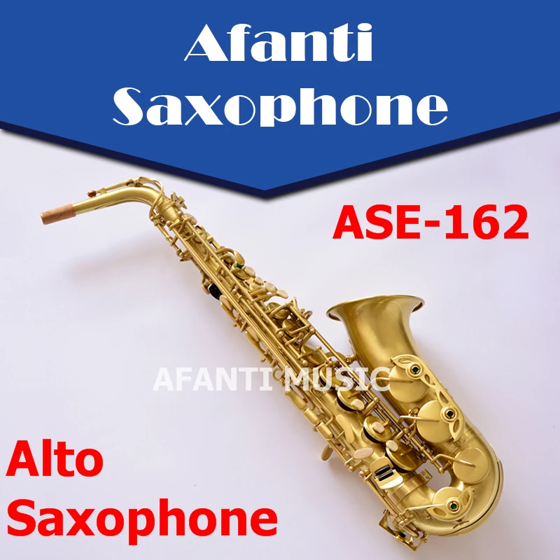 Afanti музыка Eb Тон/латунный корпус/Glod Отделка Альт саксофон (ASE 162)|alto saxophone|alto saxophone