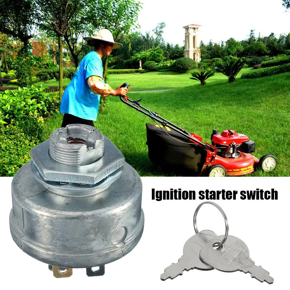 

Lawn Mower Ignition Starter 5 Spade Terminal Engine Starter Switch Switch with Key for Husqvarna 725-0267 725-0267A 925-0267