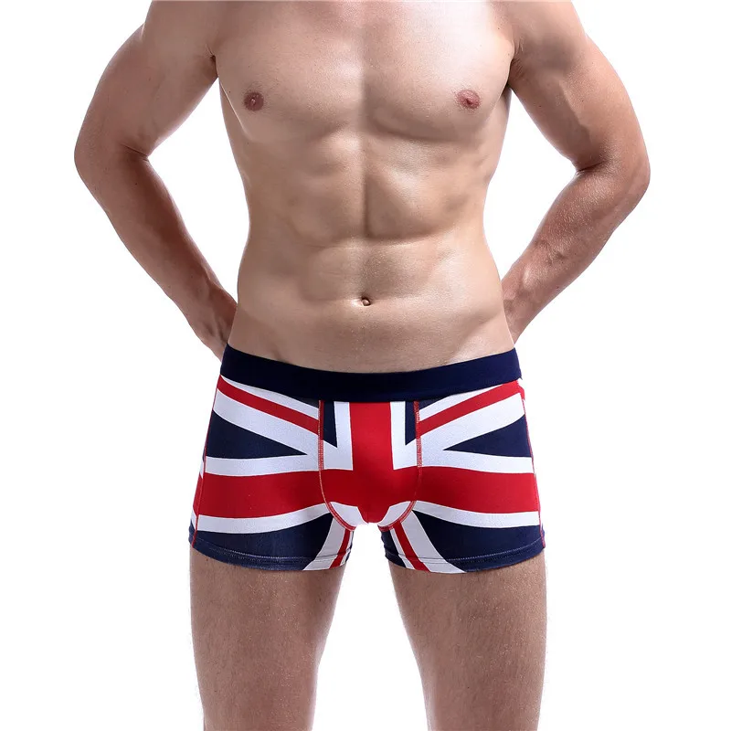 KWAN. Z, мужское нижнее белье, боксеры, homme, британский флаг, мужские трусы-боксеры, мужские хлопковые удобные боксеры, cueca, masculina, мужские трусы-боксеры - Цвет: flag
