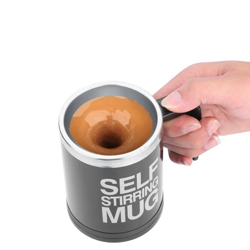 

Lazy 400ML Self Stirring Mug Automatic Mixing Mug Tea Coffee Milk Mixing Mug Smart Stainless Steel Juice Drinkware Mix Cup