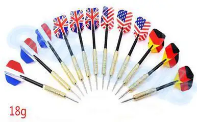

50pcs 18g demon flame Professional national flag Steel Tip Darts Flight Steel Tip Dart Darts Indoor sports 16model choose