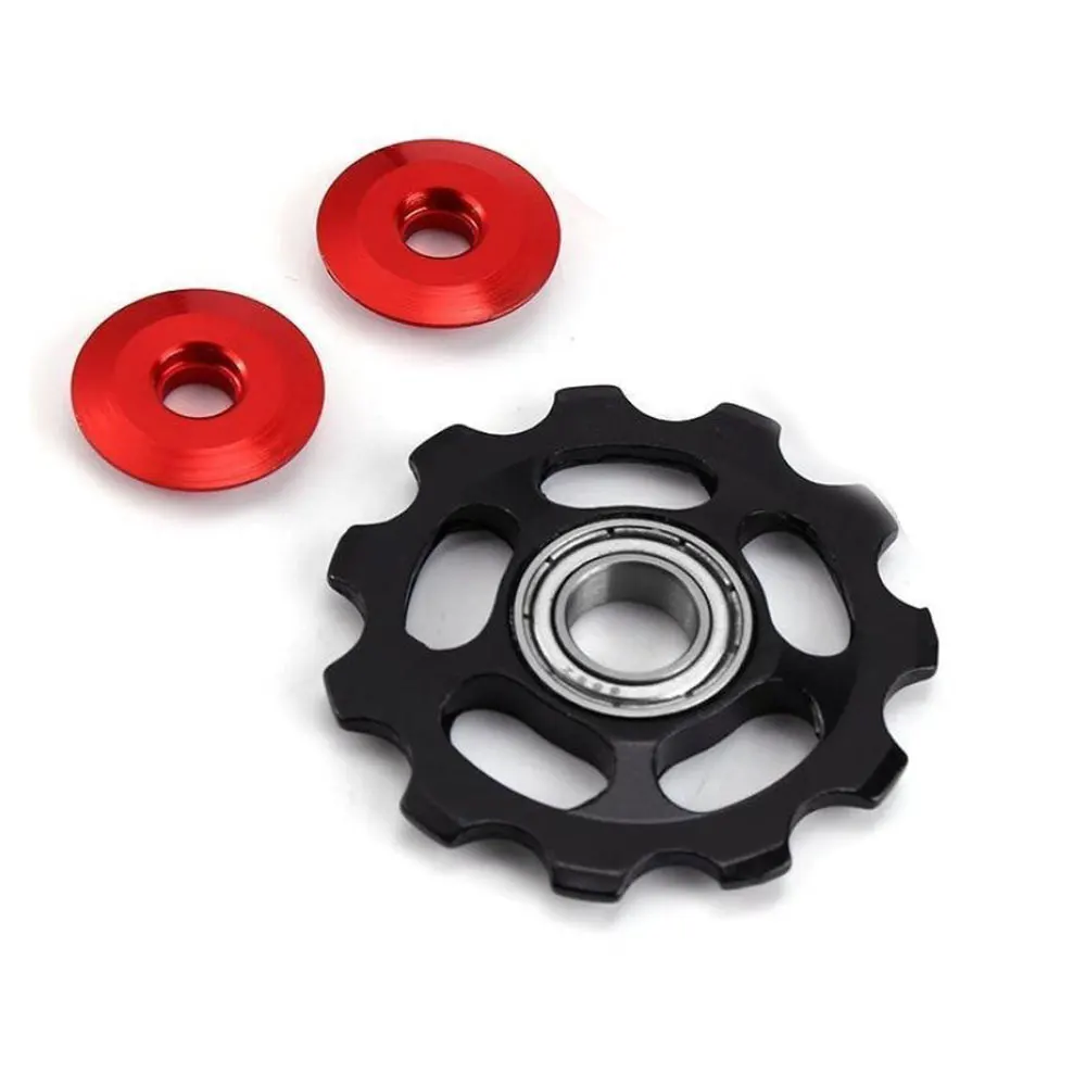 1 مجموعة 11 T الألومنيوم عجلة شدادة الخلفية Derailleur البكرات خفيفة سبائك MTB الدراجة تحمل دراجة أجزاء حذافة 1 مجموعة 11 T الألومنيوم عجلة شدادة الخلفية Derailleur البكرات خفيفة سبائك MTB الدراجة تحمل دراجة أجزاء حذافة