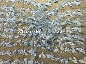 شراءجميلة فاخرة تطريز 3d الزهور النسيج أفضل نوعية أحدث تول شبكة الدانتيل الأفريقي ل نشر اللباس 50 ياردة