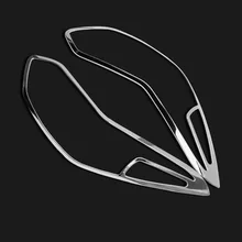 For KIA Sportage 2016 2017 ABS Chrome Exterior Front Headlight Lamp Headlamp Protective Frame Cover Trims 2Pcs Car Accessories