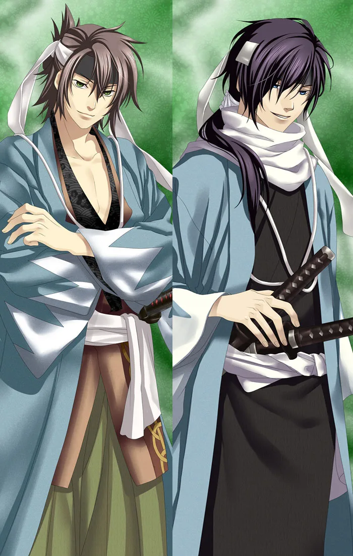 Аниме Hakuouki Hijikata Toshizo& Okita Souji& Saitou Hajime& Kazama Chikage Подушка «Dakimakura» чехол обнимающая наволочка - Цвет: 17