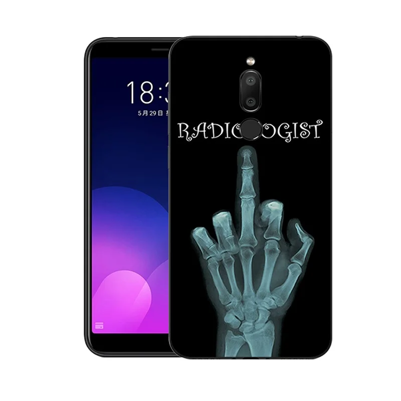 Чехол для телефона Meizu M6T черный защитный чехол из ТПУ Мягкая силиконовая задняя