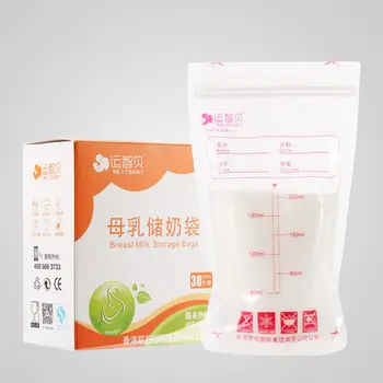 

30Pcs / Lot Baby Breast Milk Storage Bag Liquid 250ml Safe Food Storage Bags Mother Breast Milk Freezer Bags Fresh Sealed Bag