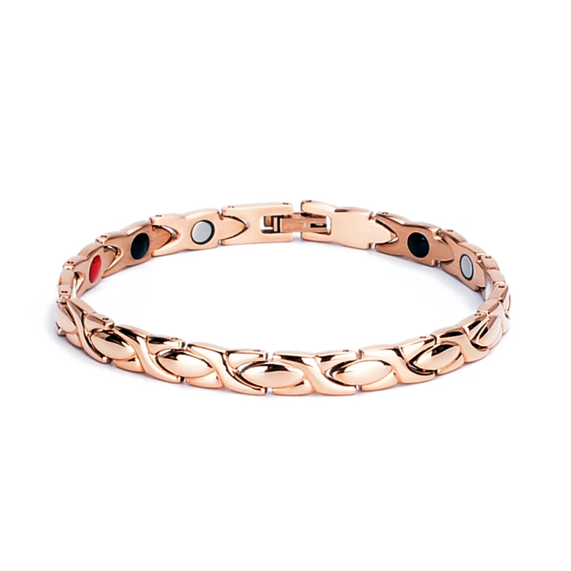 

Oktrendy Magnetic Ladies Bracelets Jewellery Stainless Steel Bracelet For Women Rose Gold Color Tennis Bracelet Dropshipping