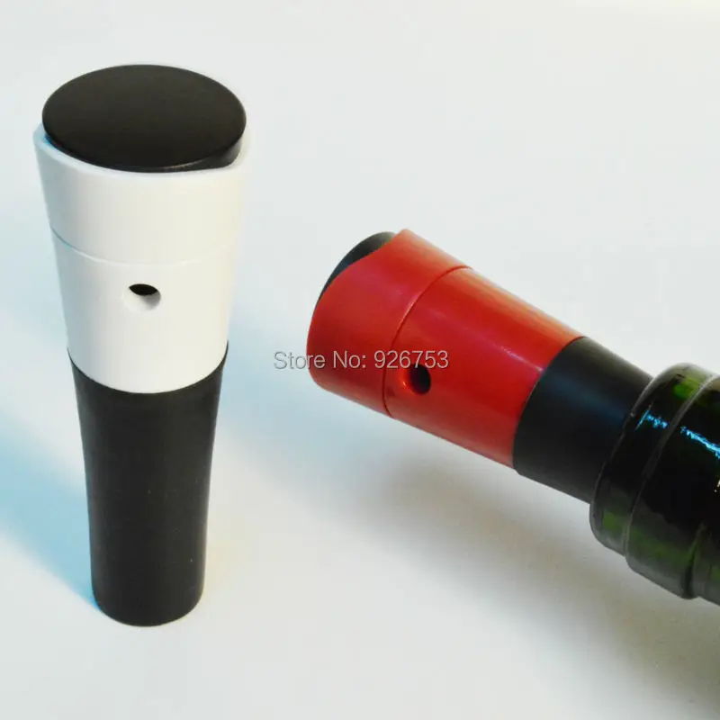 

80pcs Custom LOGO Mini Vacuum Stopper Bottle Plug Pump Vacuum and Sealer 2-in-1 2 Colors Optional