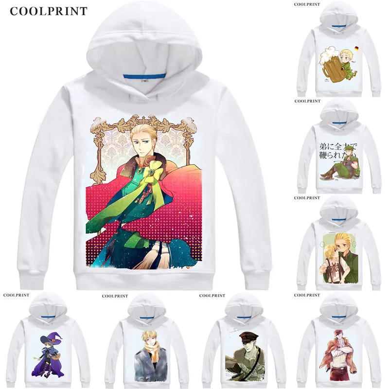 Мужские толстовки Coolprint с немецким G8 человеком капюшоном Axis Powers Hetalia Мужская