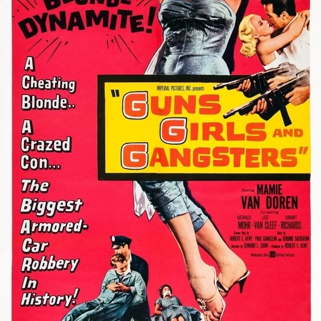 Guns Girls And Gangsters Us Poster Art Center: Mamie Van Doren 1959. Movie Poster Masterprint (11 x 17)