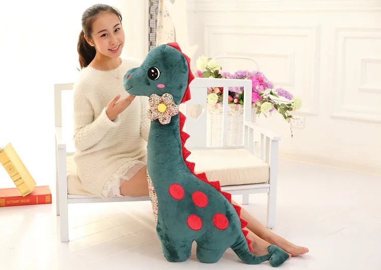 new dark green big lovely dinosaur toy plush dinosaur pillow doll new