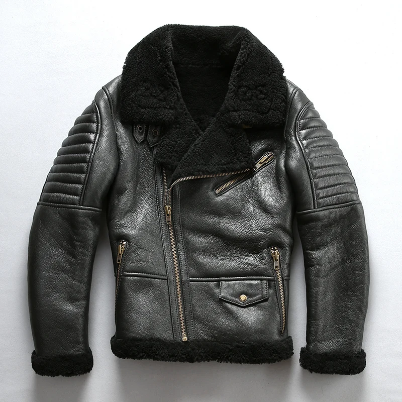 2018 Новый Для мужчин Shearling Jacket B3 летную куртку импортируется из Шерсти Овчины Авиатор шуба русской зимы пальто бесплатная доставка 2018 Новый Для мужчин Shearling Jacket B3 летную куртку импортируется из Шерсти Овчины Авиатор шуба русской зимы пальто бесплатная доставка