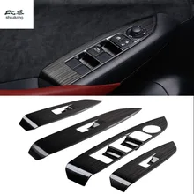 4 шт./лот, стеклоподъемная панель из нержавеющей стали, декоративные автомобильные аксессуары с блестками для Mazda CX-3 CX 3 CX3