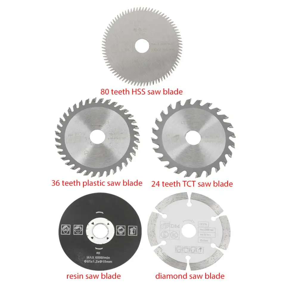 Горячая 85 мм внутренний диаметр 15 мини карбида циркулярной пилы для резка инструмент 5 шт