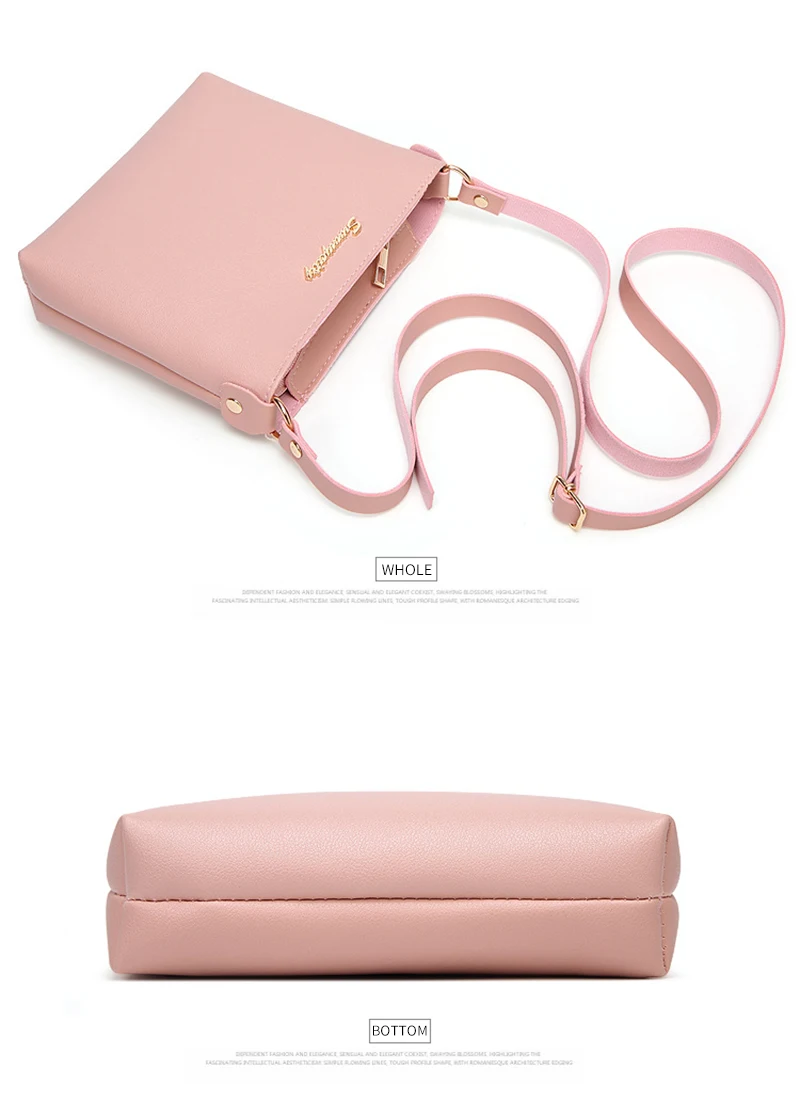 New Women Fashon Letter Shoulder Bags Hot Female Coin Purse Bucket Crossbody Simple Leather Lady Mini Shoulder Bag SS3524 (15)