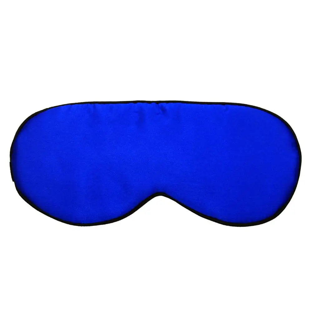 Dark Blue Шелк, покрытие для глаз, повязка на глаза для сна, маска, тени для сна, 10 цветов на выбор, один размер - Цвет: Dark Blue