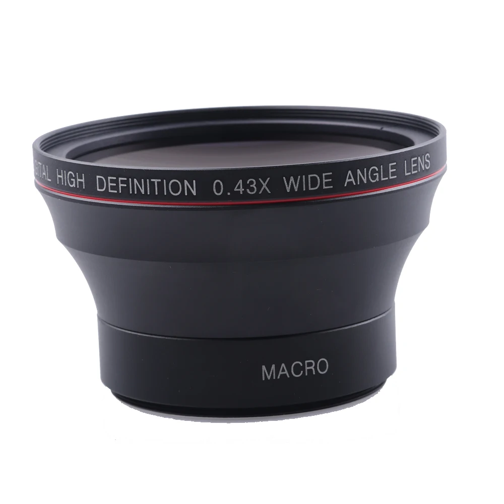 58MM 0.43x Wide Angle Lens + Macro Lens for Cannon 750DD/350D / 400D / 450D / 500D /1000D/ 550D / 600D /1100D 1300D 18-55MM Lens