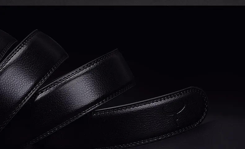 Cowather натуральная кожа ремни для мужчин Автоматический, модная обувь с пряжкой повседневные кожаные ремни на талии 30-44 коричневый черный CZ052