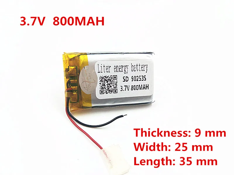 

3.7V 902535 800mAh Liter energy battery bicycle front taillight lithium battery and Handle the battery