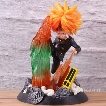 

One Piece Vinsmoke Sanji GK Statue PVC Anime Action Figure One Piece Sanji Black Leg Collectible Model Toy Gift