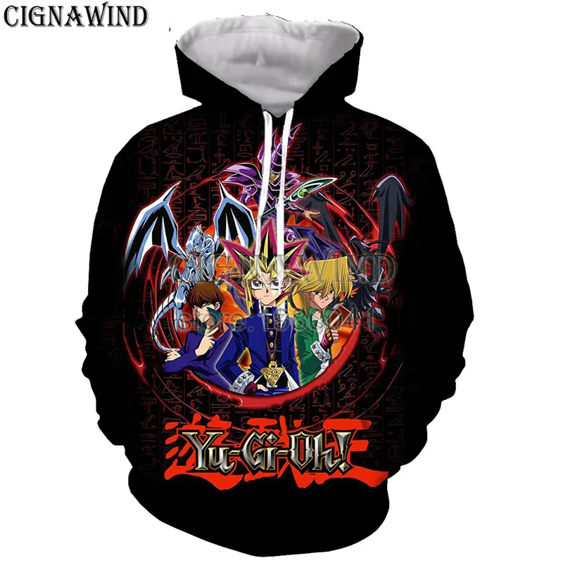 

New Popular Harajuku anime Yu-Gi-Oh! hoodies men women sweatshirts printed 3d hooded pullover hooded casual streetwear