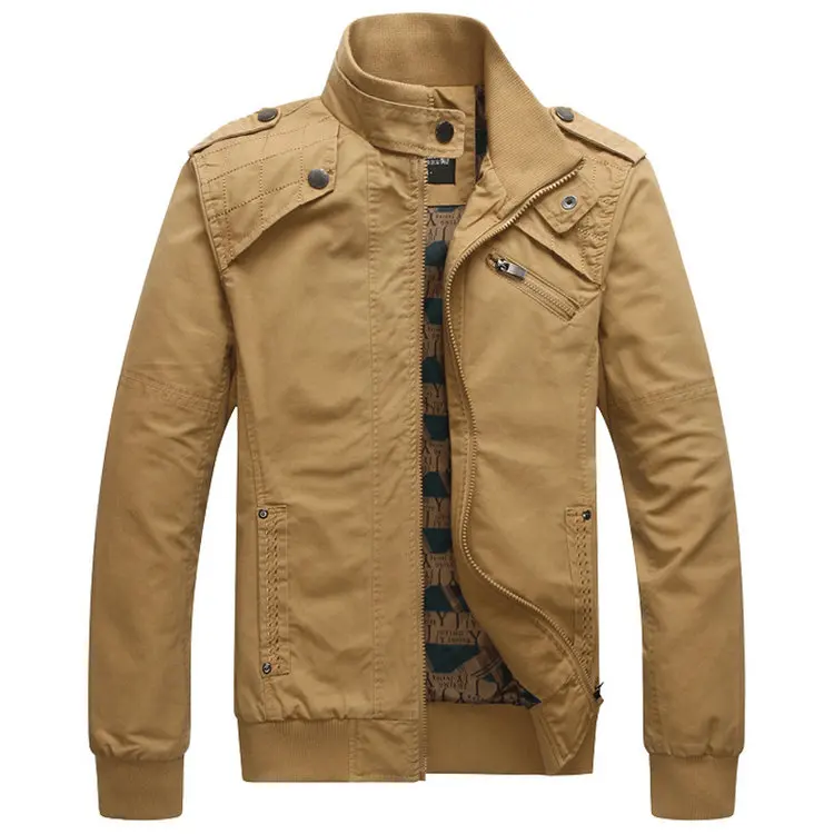 Прямая, мужские военные куртки и пальто, повседневная мужская куртка-бомбер, верхняя одежда AXP165 - Цвет: Хаки