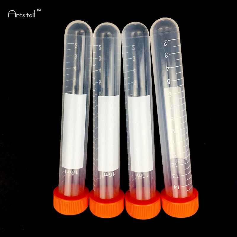 15ml Centrifuge Tubes 50PCS Round Bottom Screw Striking EP Sample Tube With Scale High Temperature Pressure Laboratory Supplies